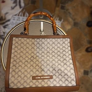 Dana Buchman Signature Bag Like New, bamboo handle